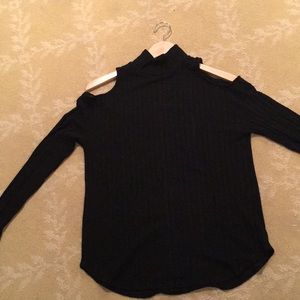 Cold shoulder sweater